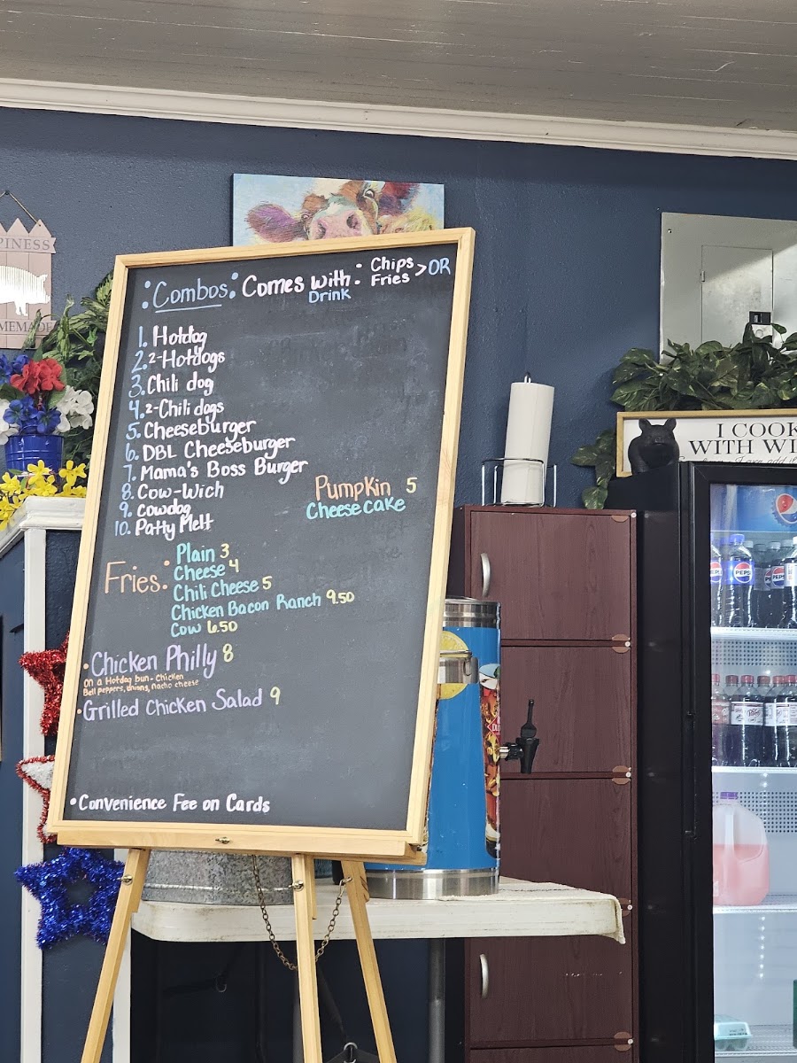 A&B's Hit N Run menu board