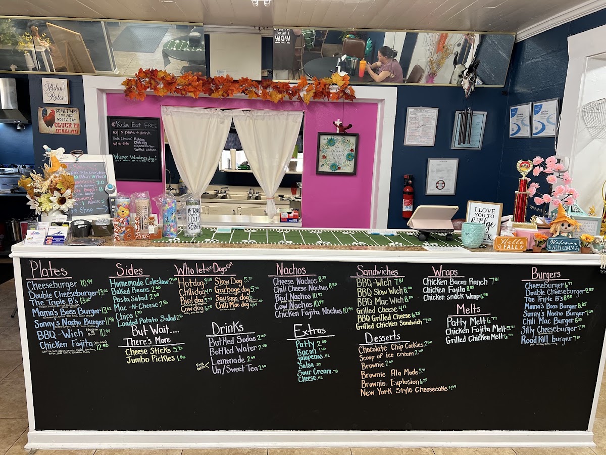 A&B's Hit N Run menu board