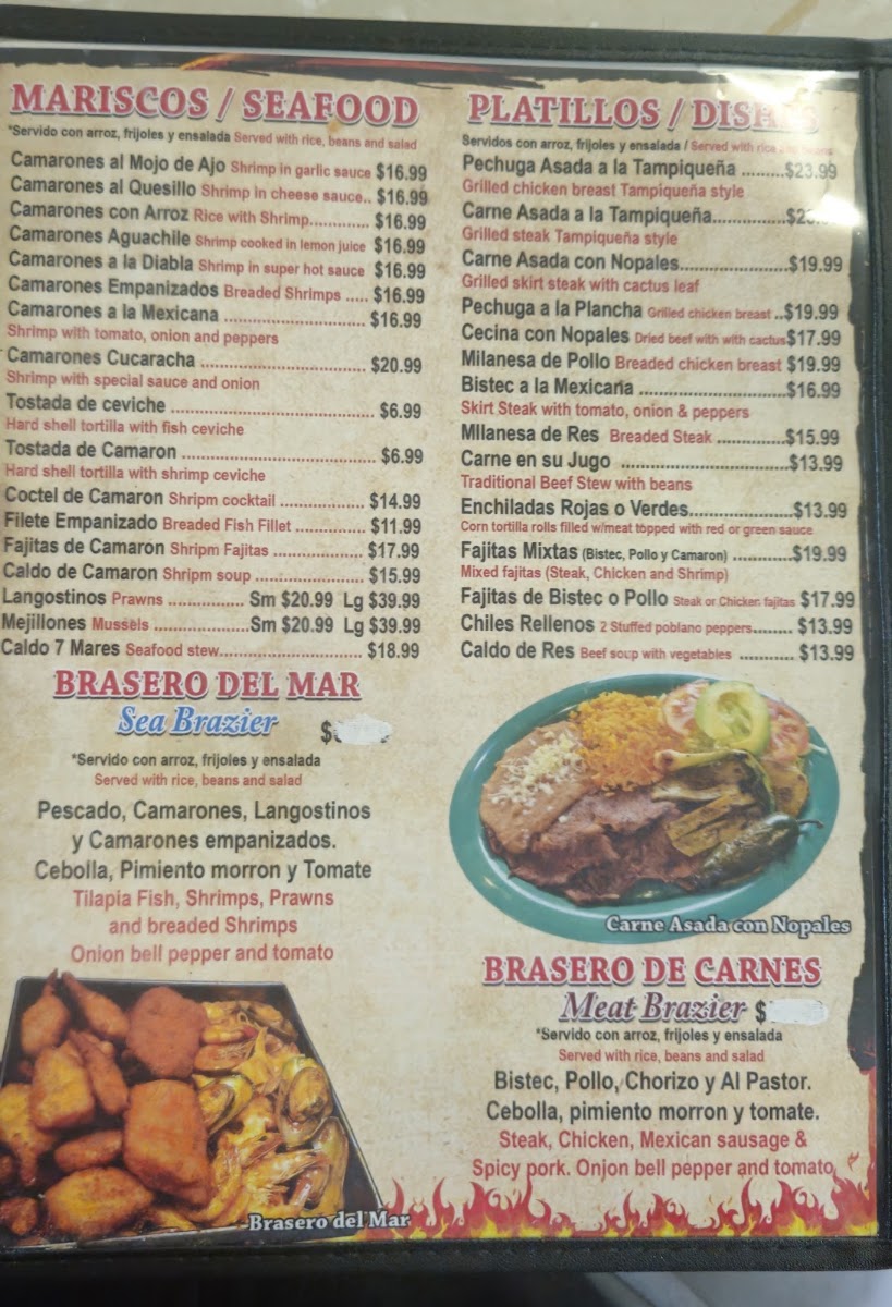 Antojitos Mexicanos Aurora menu board