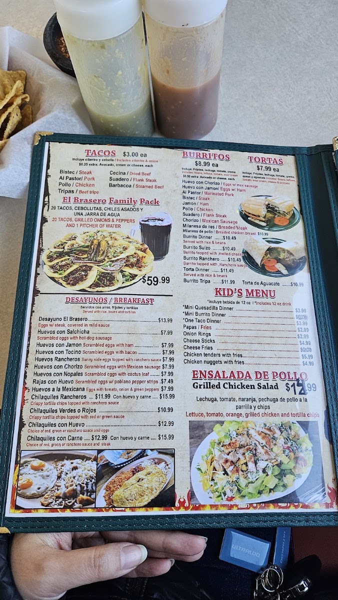 Antojitos Mexicanos Aurora menu board