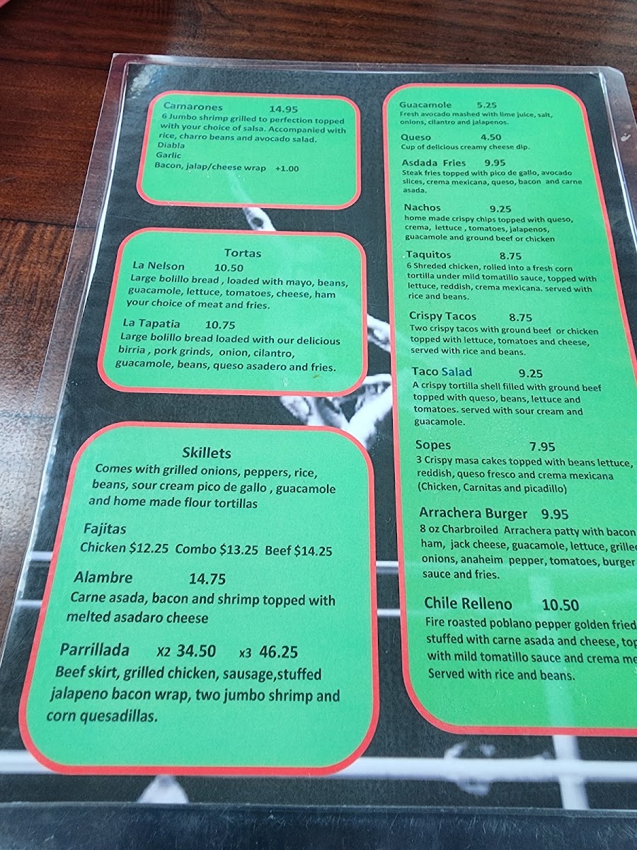 Tako Libre menu board