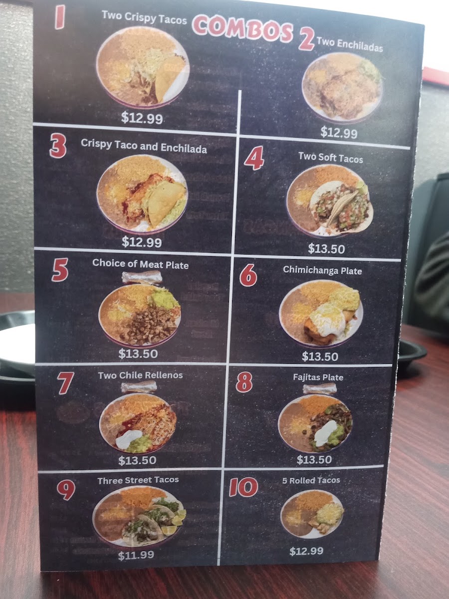 Ediberto's Taco Shop menu board