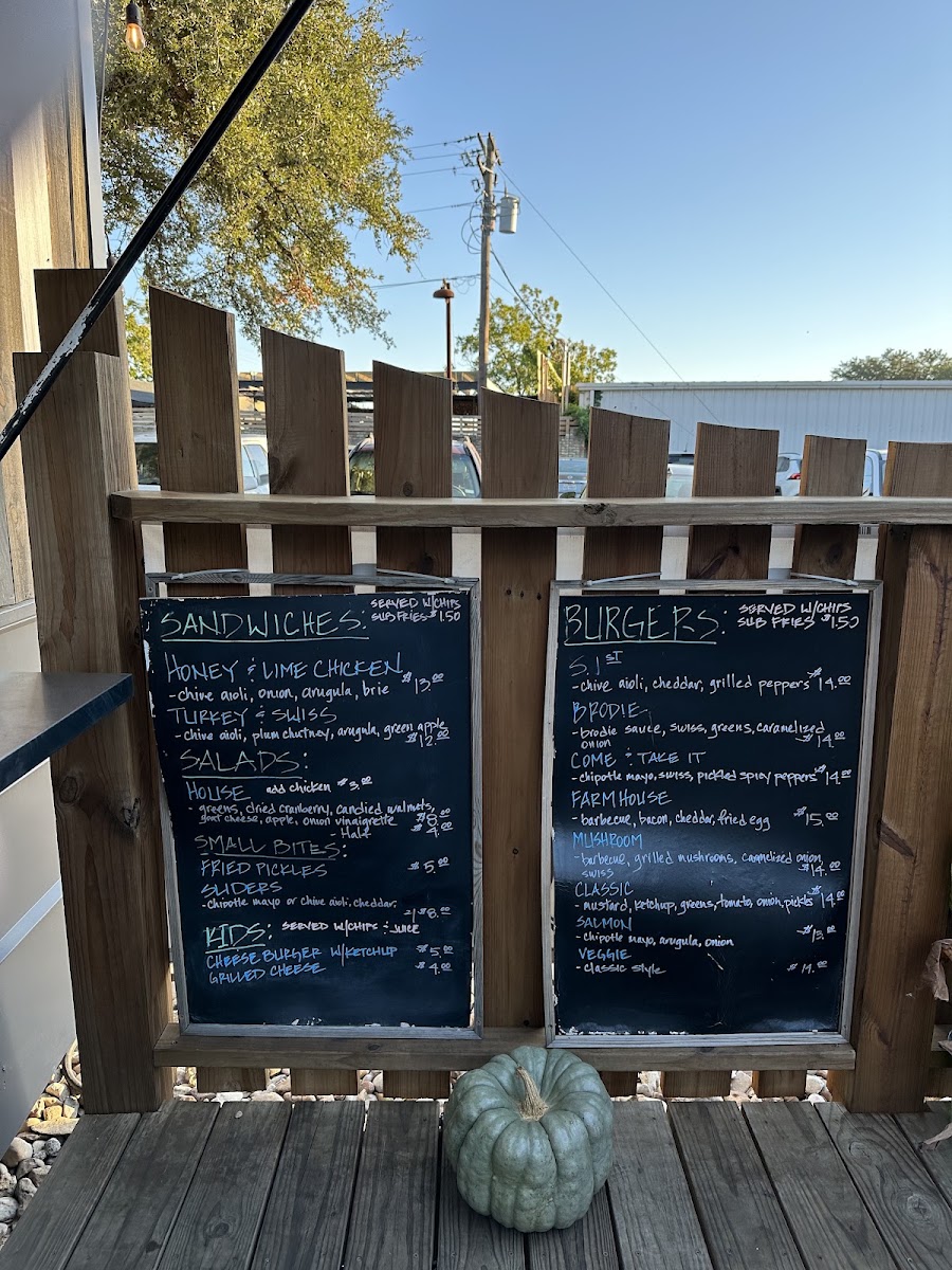 The Perfect Bite menu board