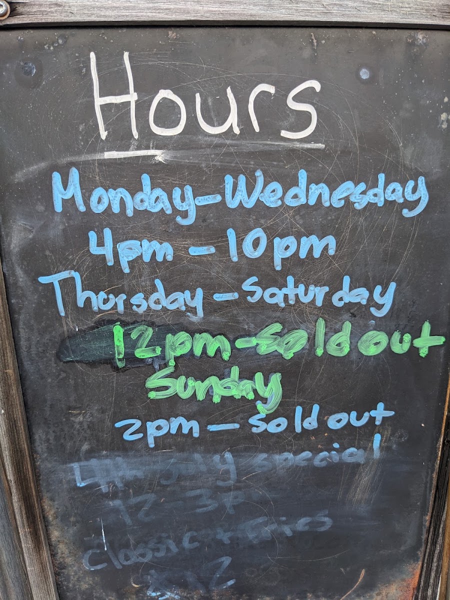 The Perfect Bite menu board