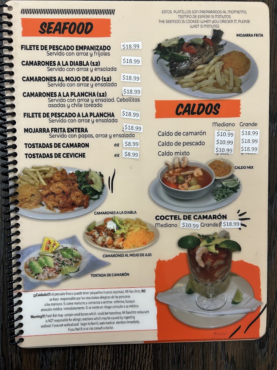 Taqueria La Super Sabrosa menu board