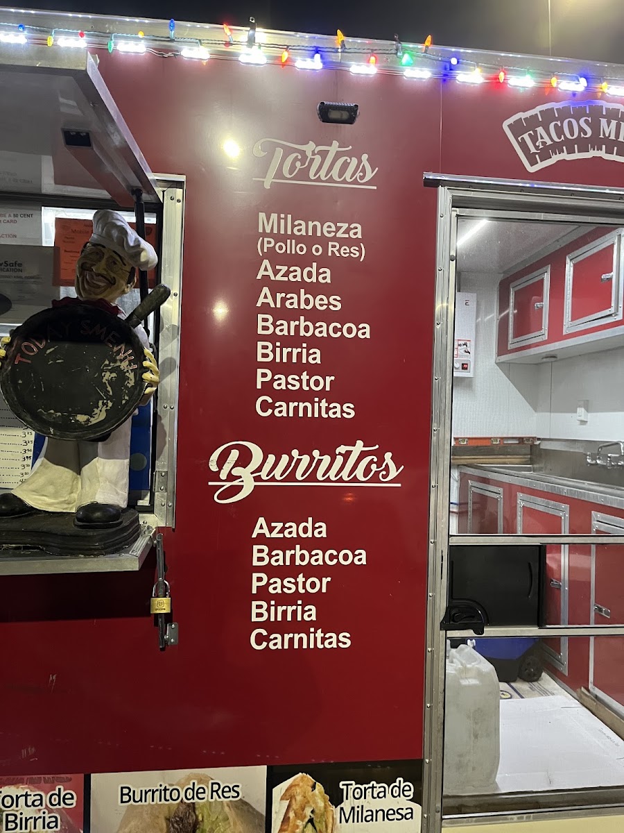 Tacosmexiconwheels menu board