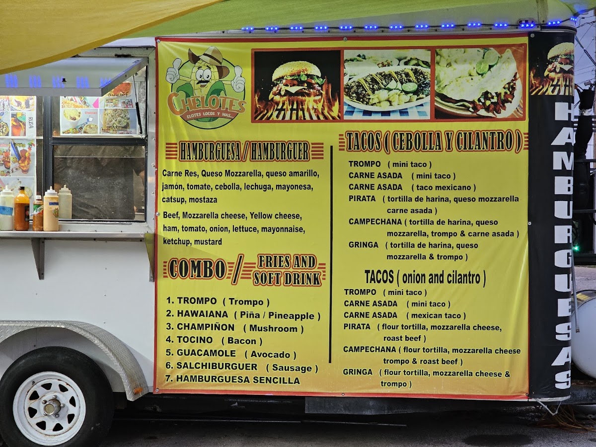 Chelotes menu board