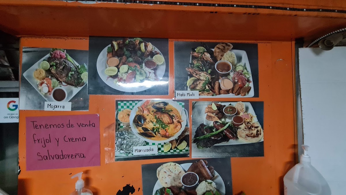 Costa Del Sol Food Truck menu board