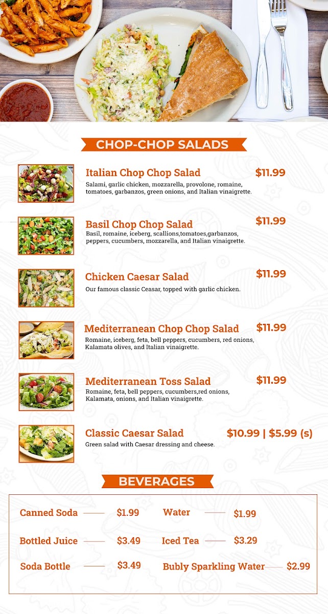 Crossroads Italiano menu board