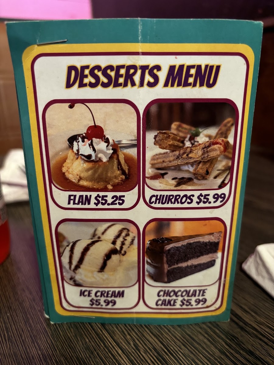 El Paso Mexican Restaurant menu board