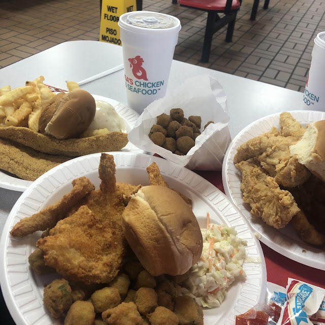 Fried Shrimp Basket Okra