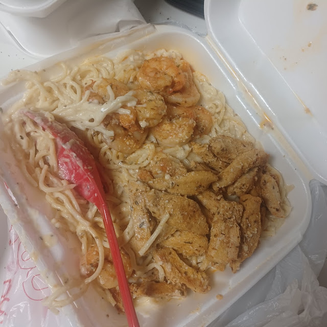 Shrimp and Chicken Alfredo