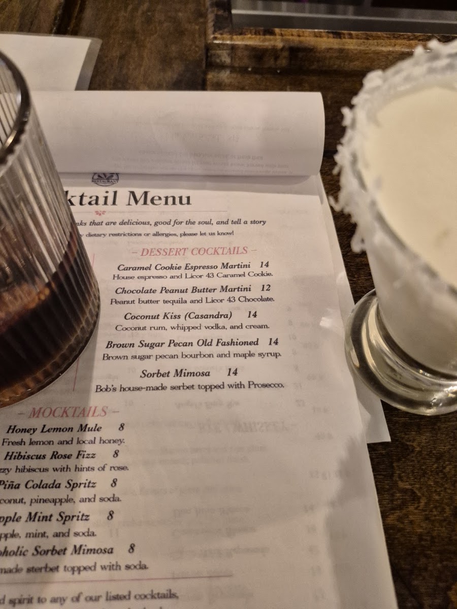 Sugar Water menu board