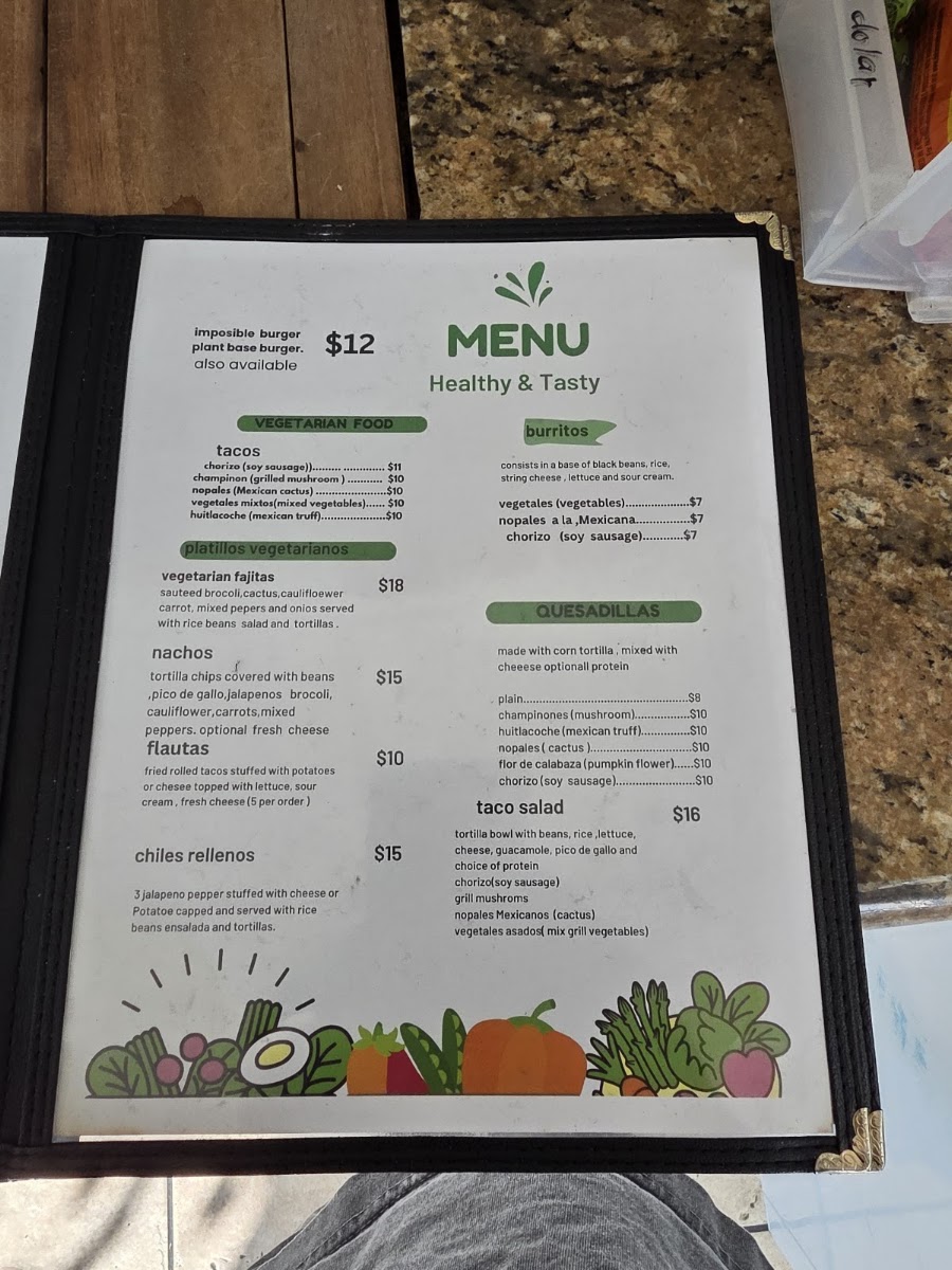 El Comal Authentic Mexican Food menu board