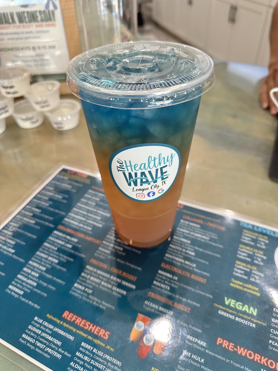 The Healthy Wave - Healthy Smoothie & Energy Bar menu board