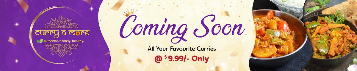 Curry N More menu board