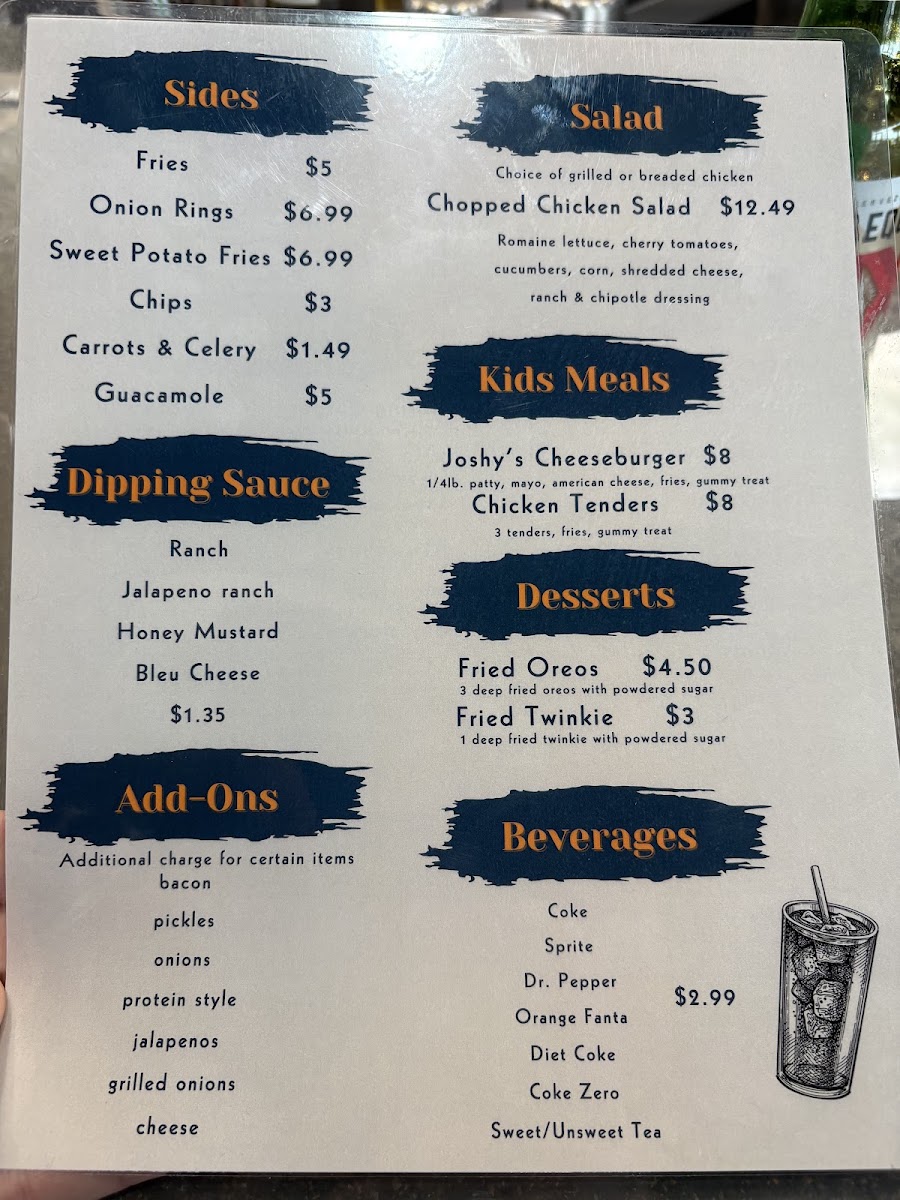 Bunz N Chix menu board