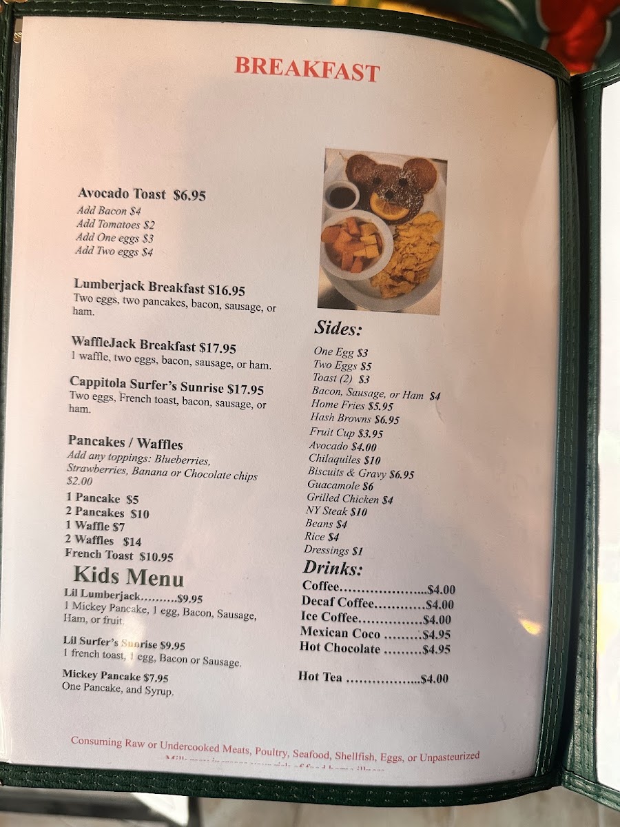 Señor Chilaquiles menu board
