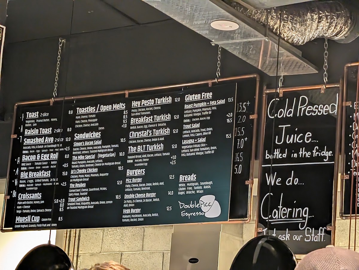 Double Picc Espresso… menu board
