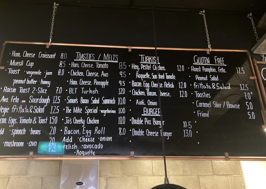 Double Picc Espresso… menu board