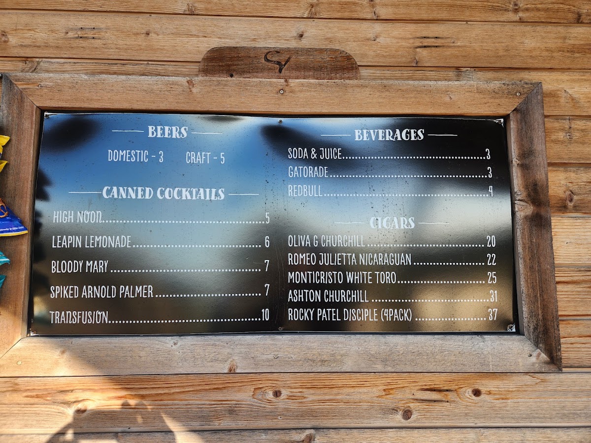 Craig's Porch menu board