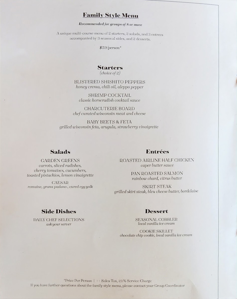 Mammoth Bar menu board