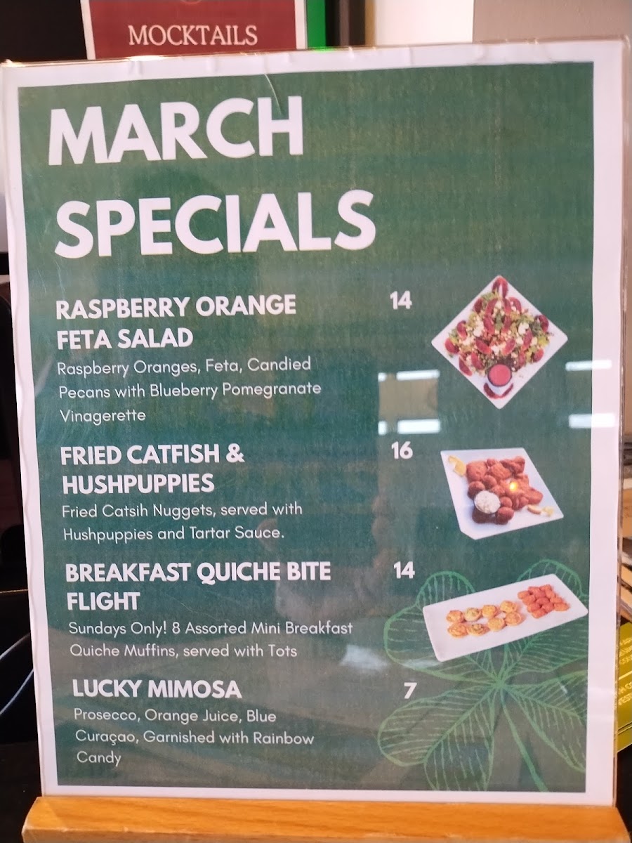 Warren James Winery menu board