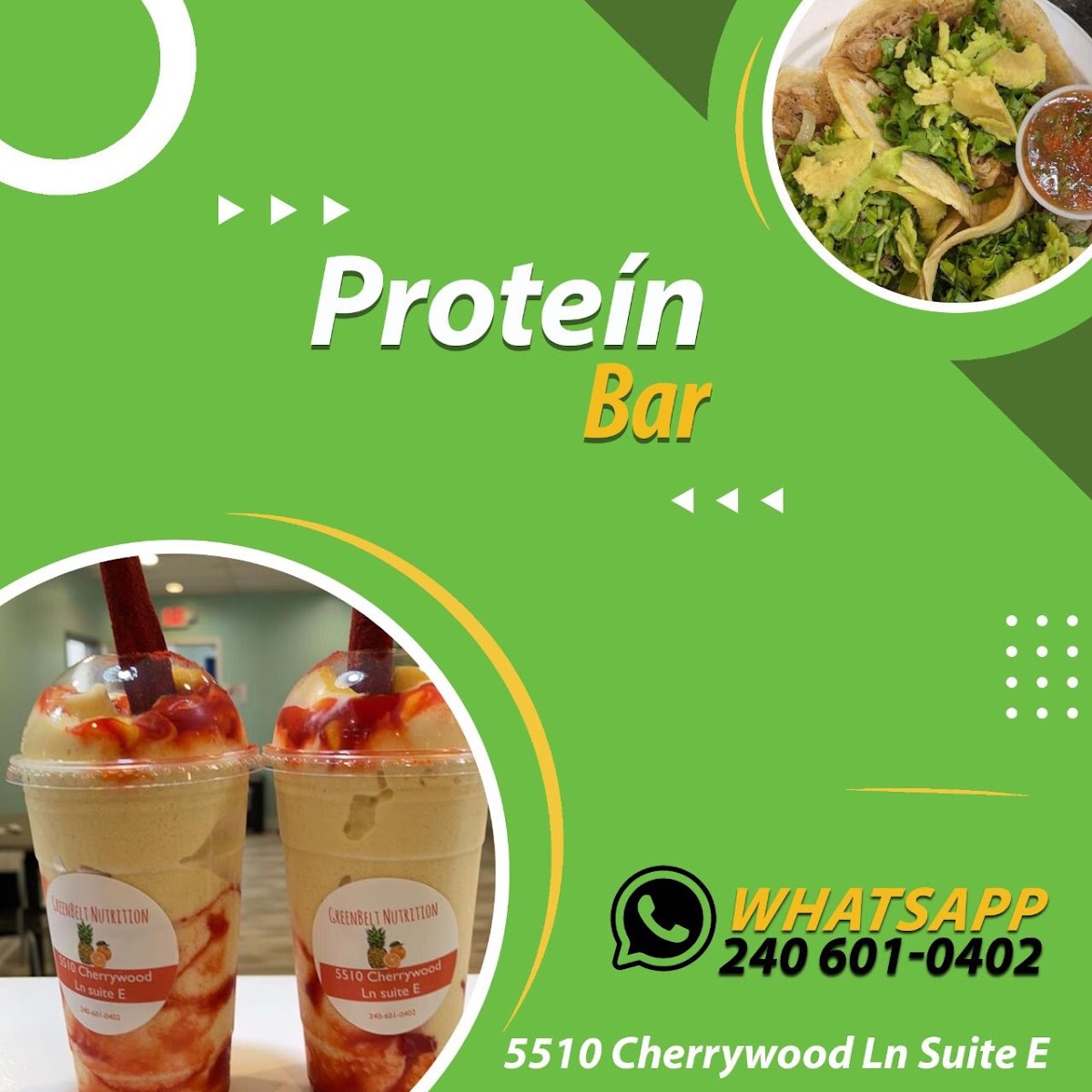 Greenbelt nutricentro menu board
