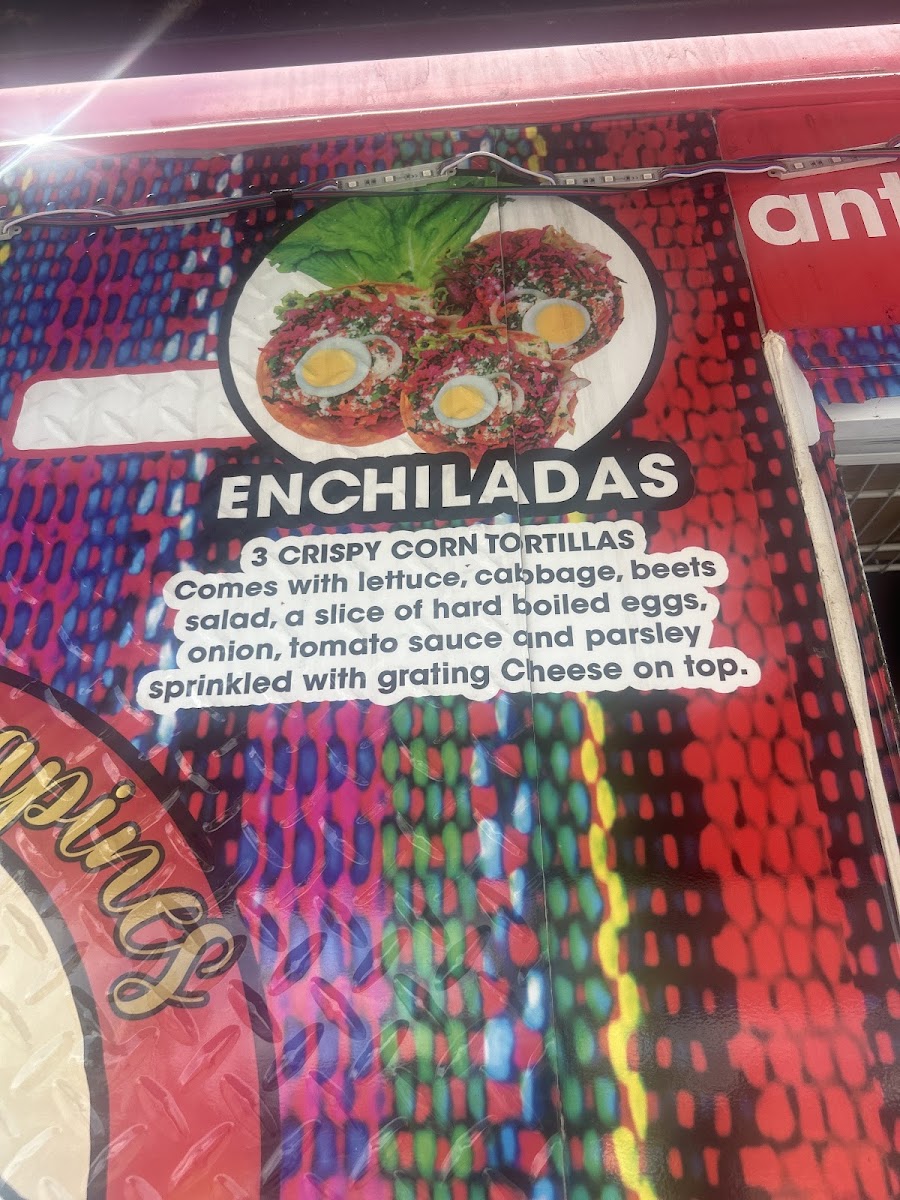 Antojitos chapines los panchos menu board