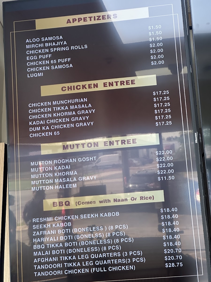 DECCAN DELIGHTS menu board