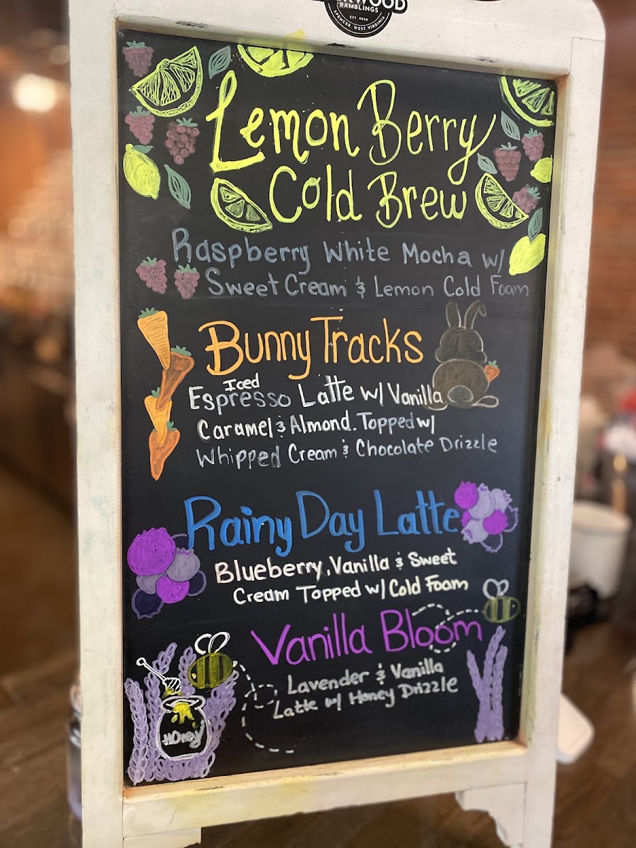 Backwood Ramblings menu board