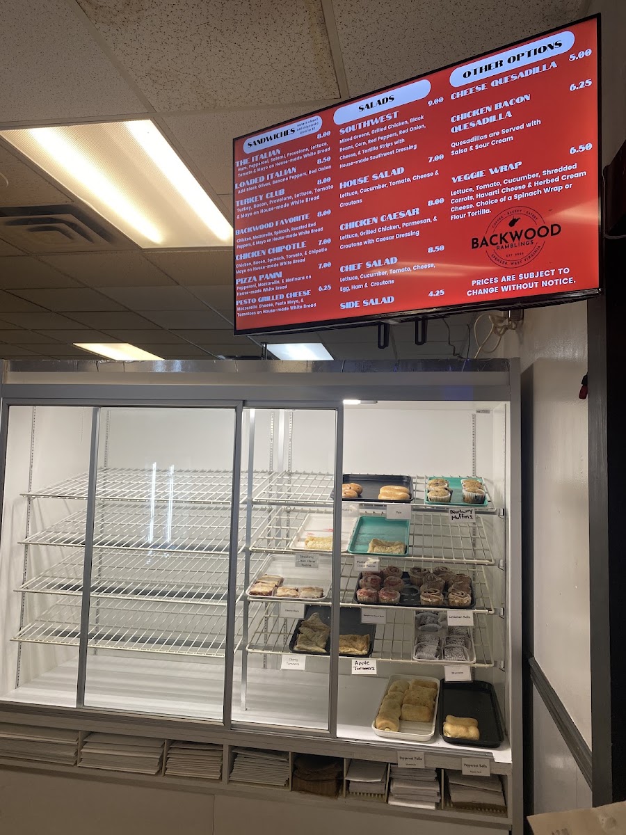 Backwood Ramblings menu board