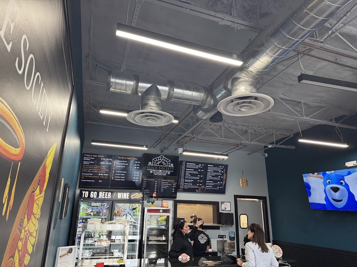 Slice Society menu board