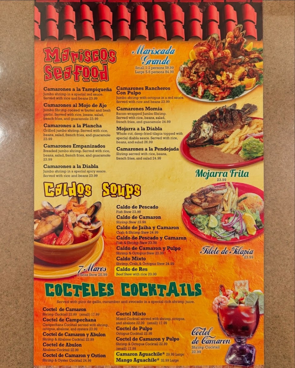 El Michoacano Mexican Kitchen menu board