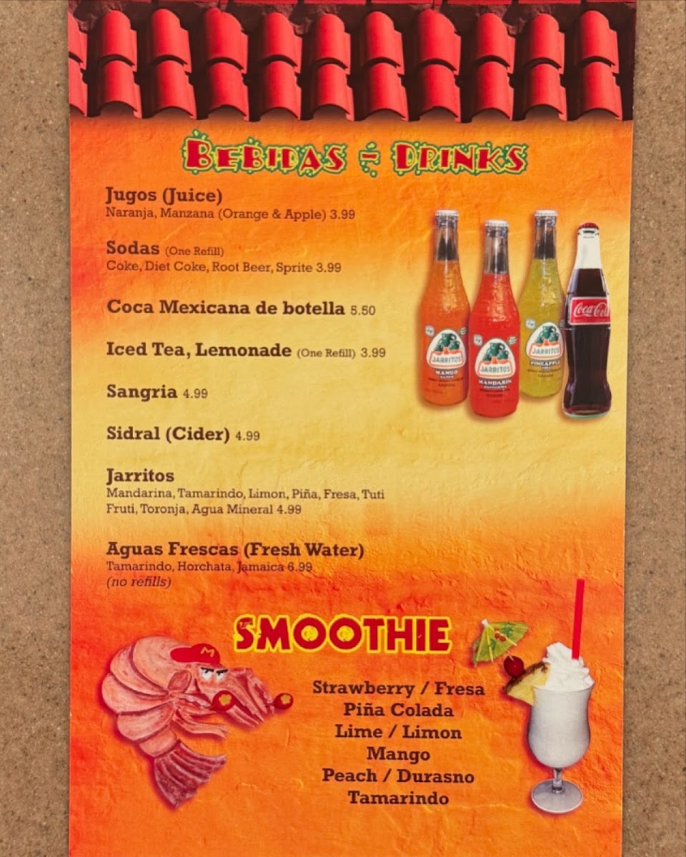 El Michoacano Mexican Kitchen menu board