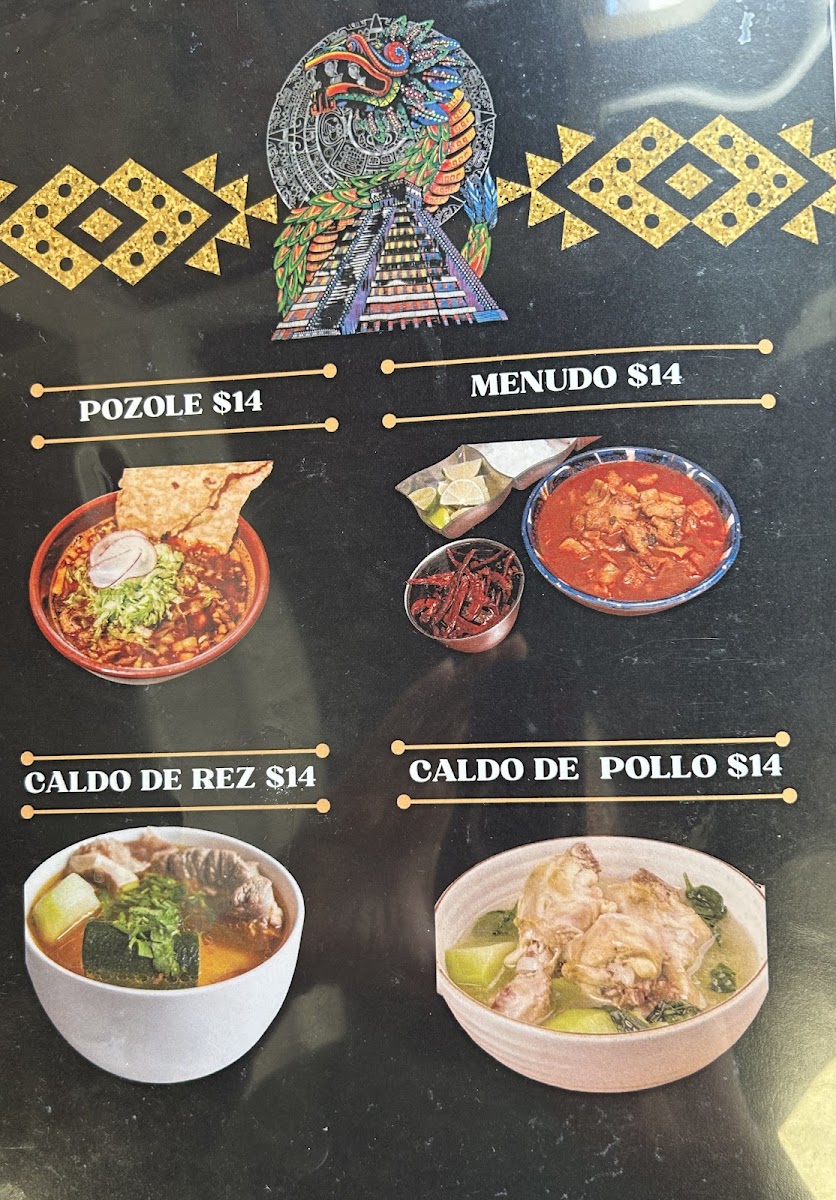 Taqueria Fuentes menu board