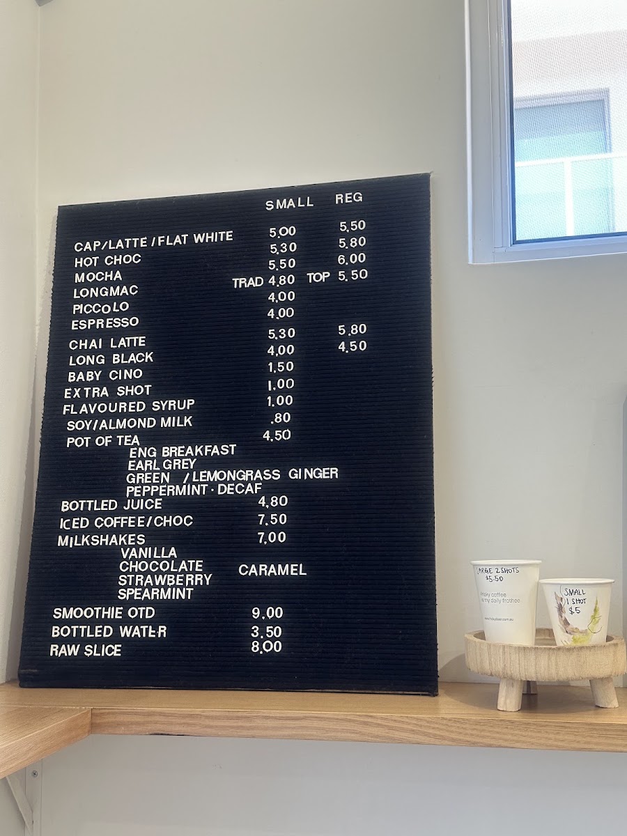 Frisky Deer menu board