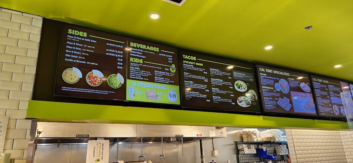 California Tortilla menu board