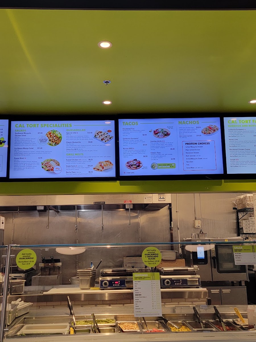 California Tortilla menu board