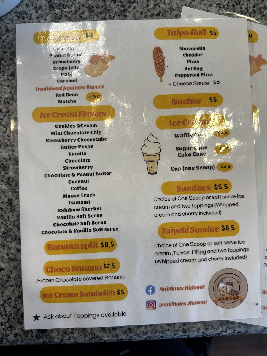 Oishii menu board