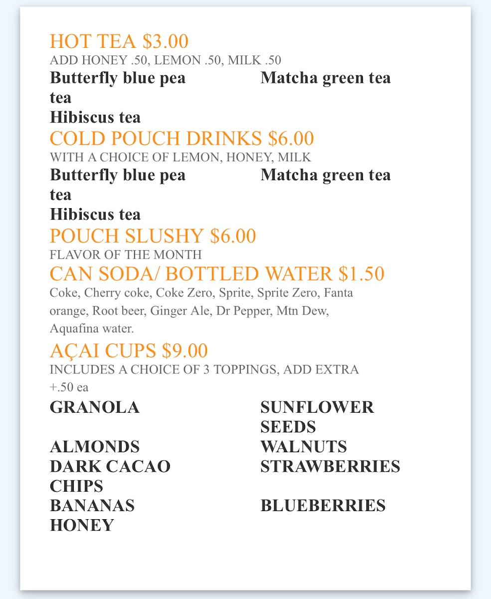 Oishii menu board