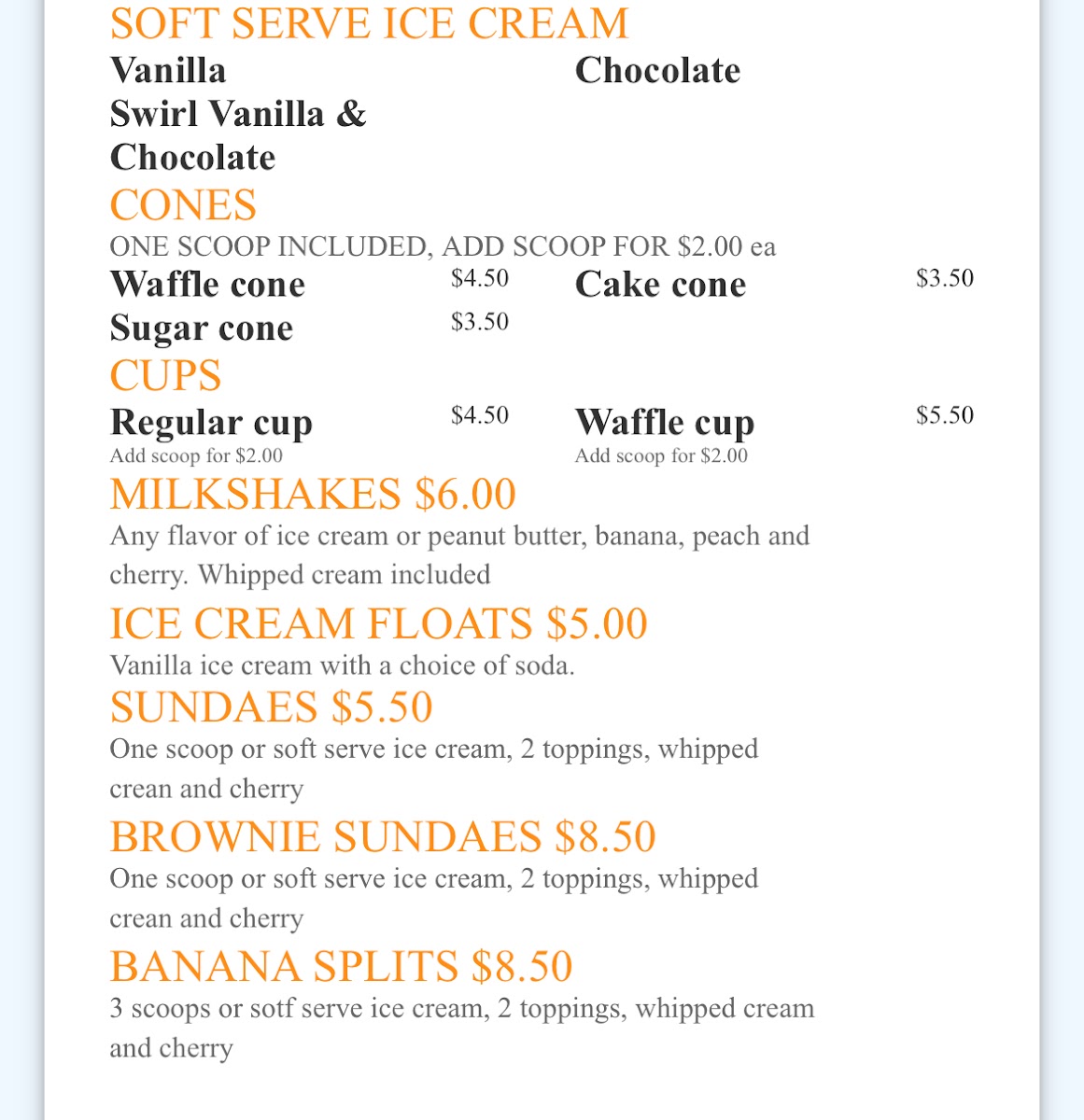 Oishii menu board