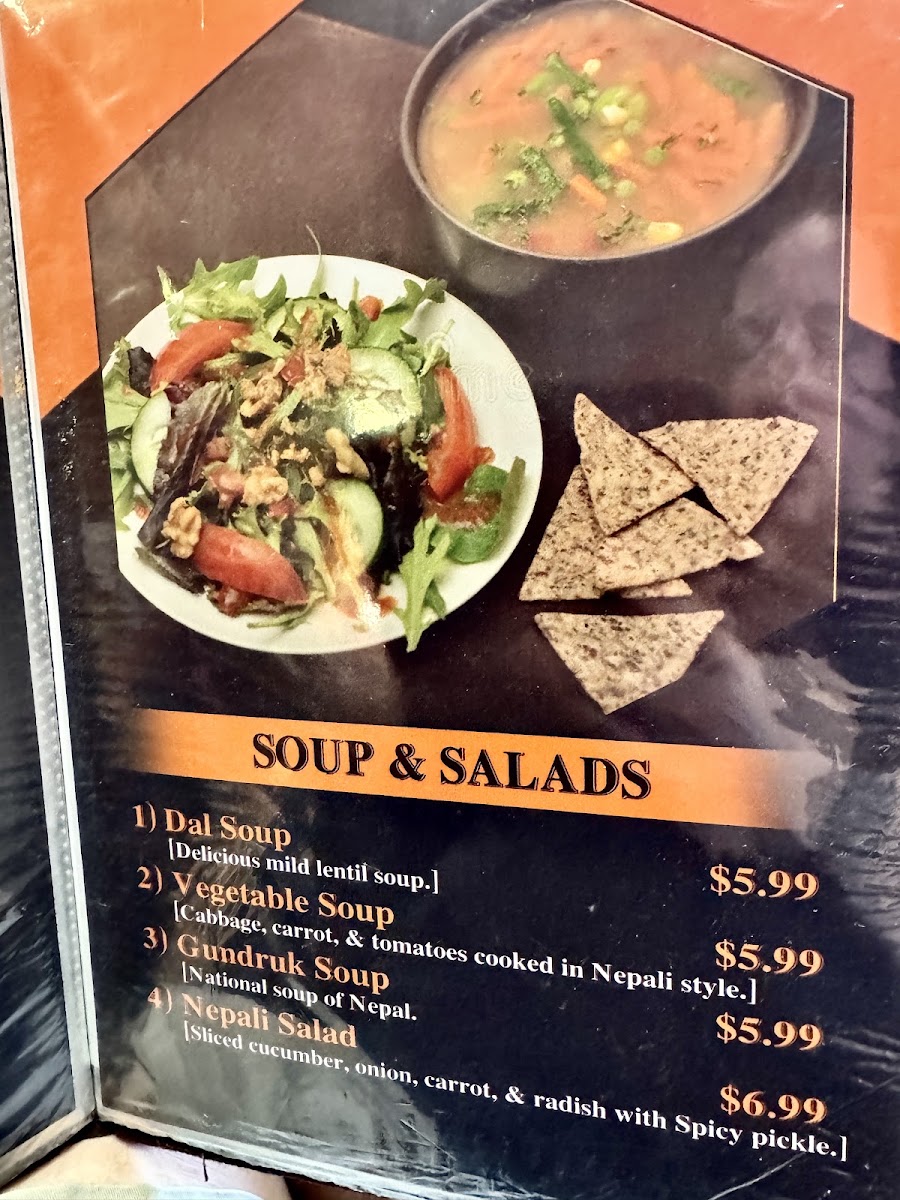 Nepali Restaurant INC [Omaha] menu board