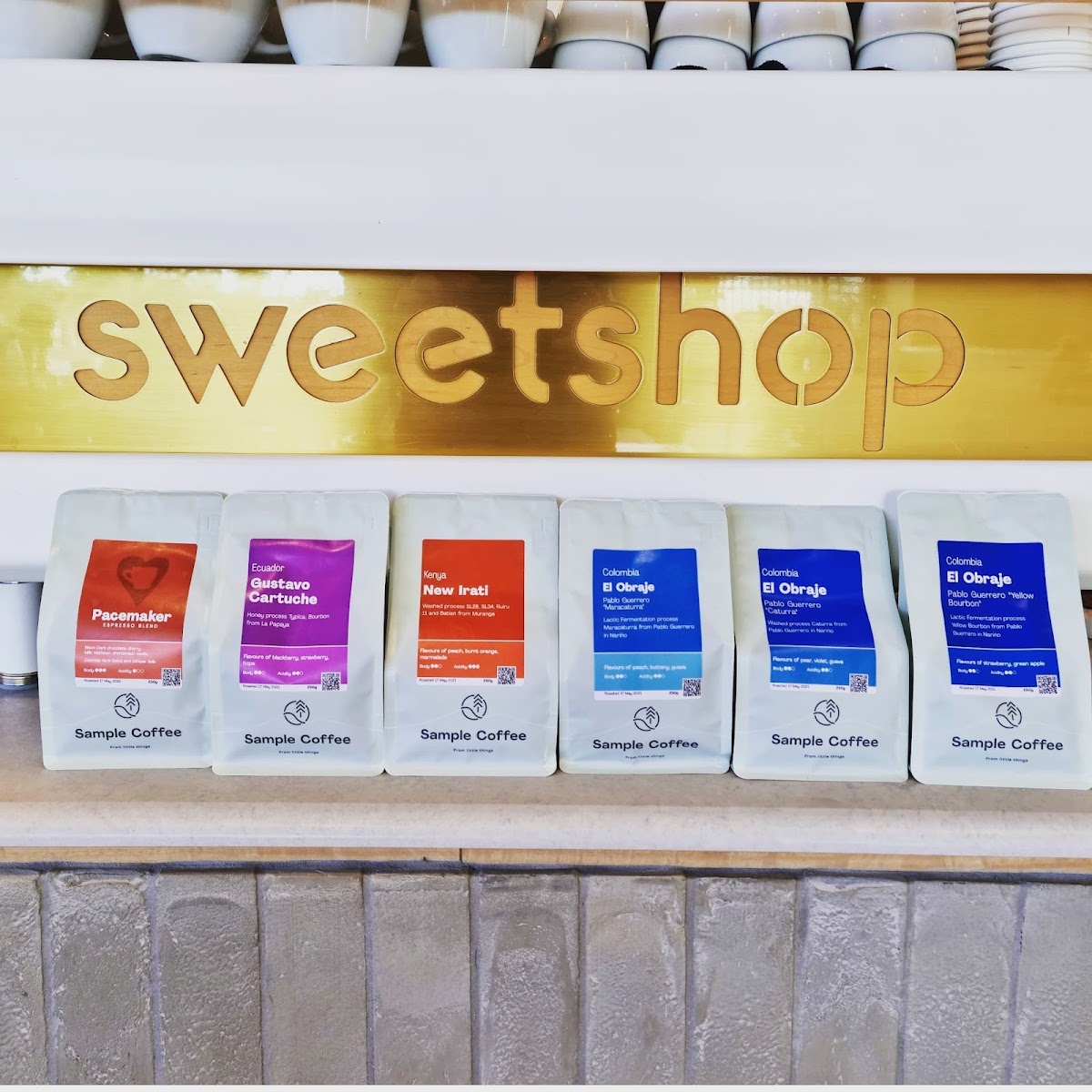 Sweetshop Specialty Coffee menu board