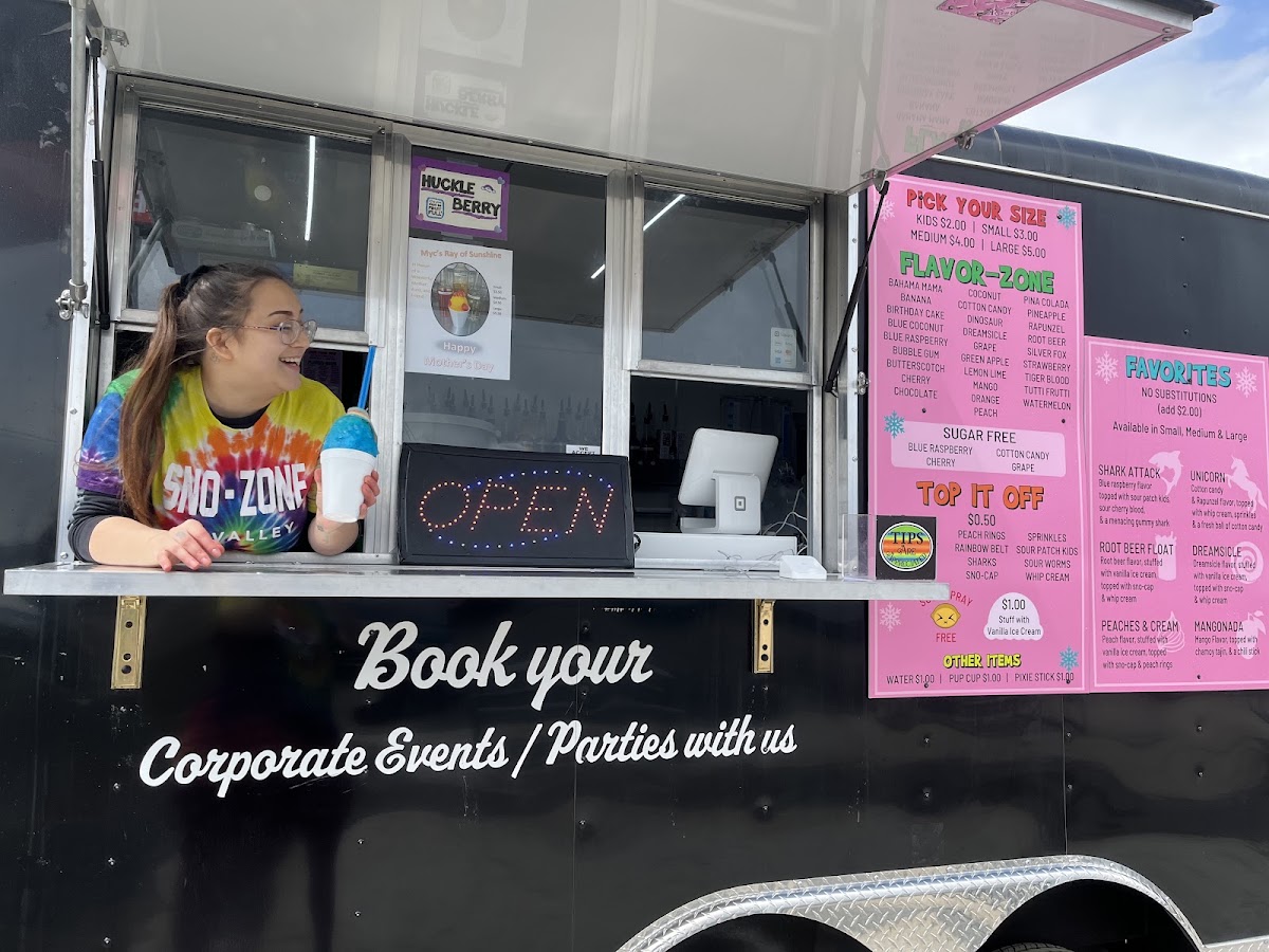 Sno-Zone menu board