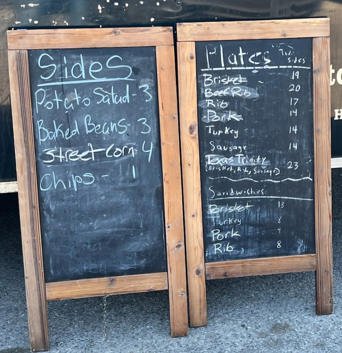 Austin Whereabouts menu board