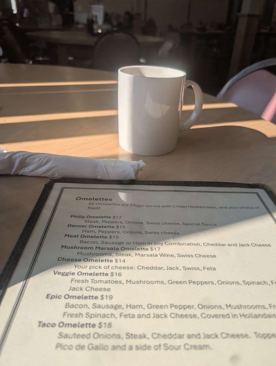 D'Oldham's Epic Cafe menu board
