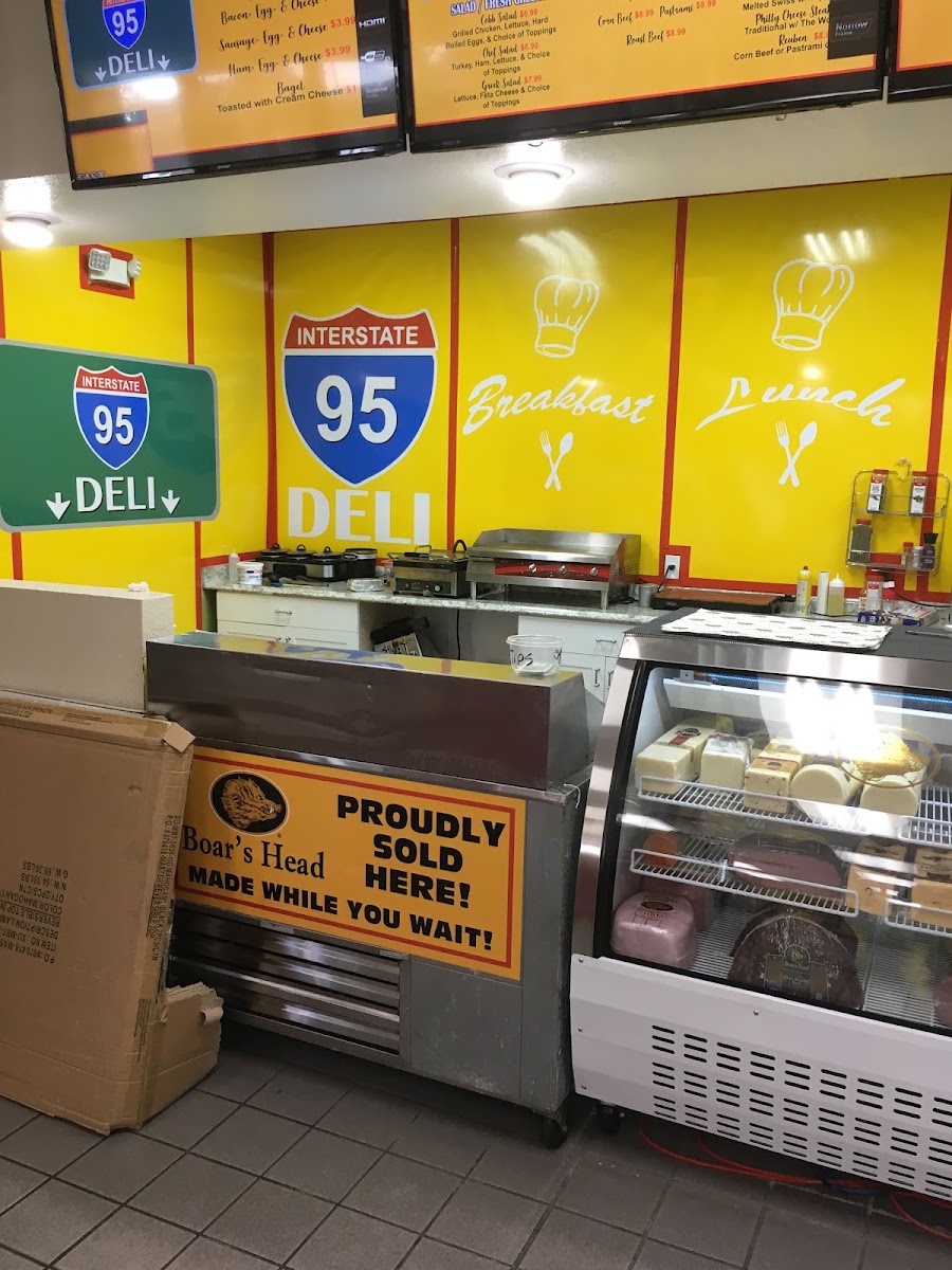 Interstate 95 Deli menu board