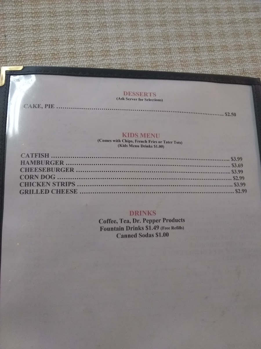 Roxie's Restaurant menu board
