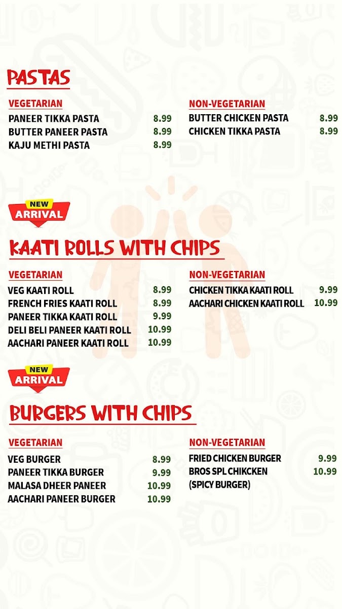 Hifi Bros - Curry, Biryani & More... menu board